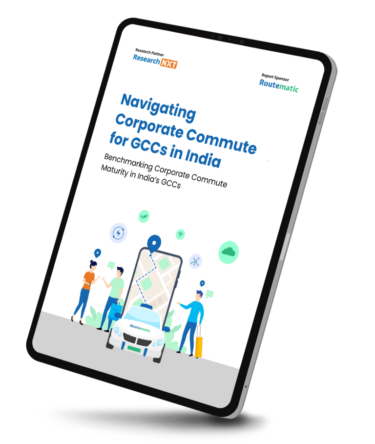 Cover of the Navigating Corporate Commute for GCCs in India report
